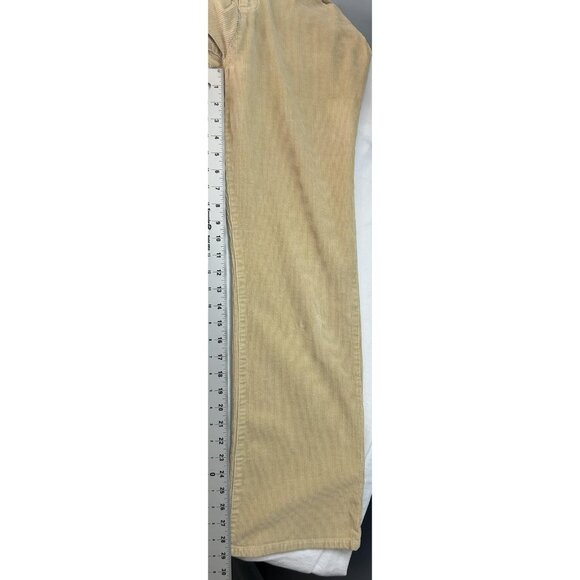 Lands' End Corduroy Pants Womens 10 Tan Straight Leg Stretch Mid Rise Very Soft - Picture 5 of 12